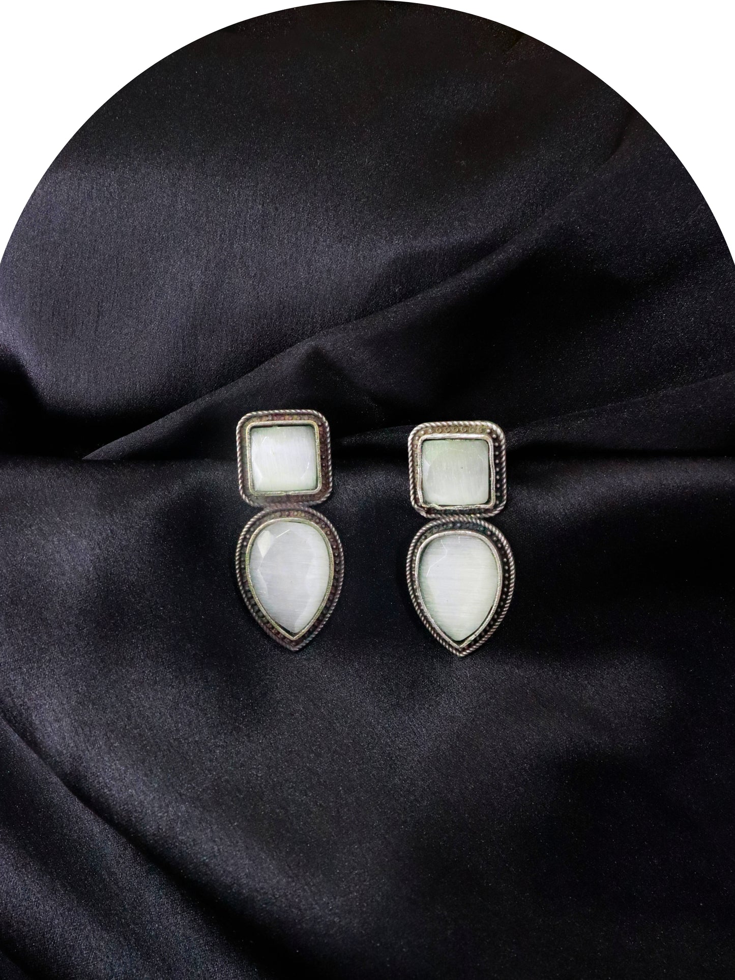 Aya German Silver Earrings