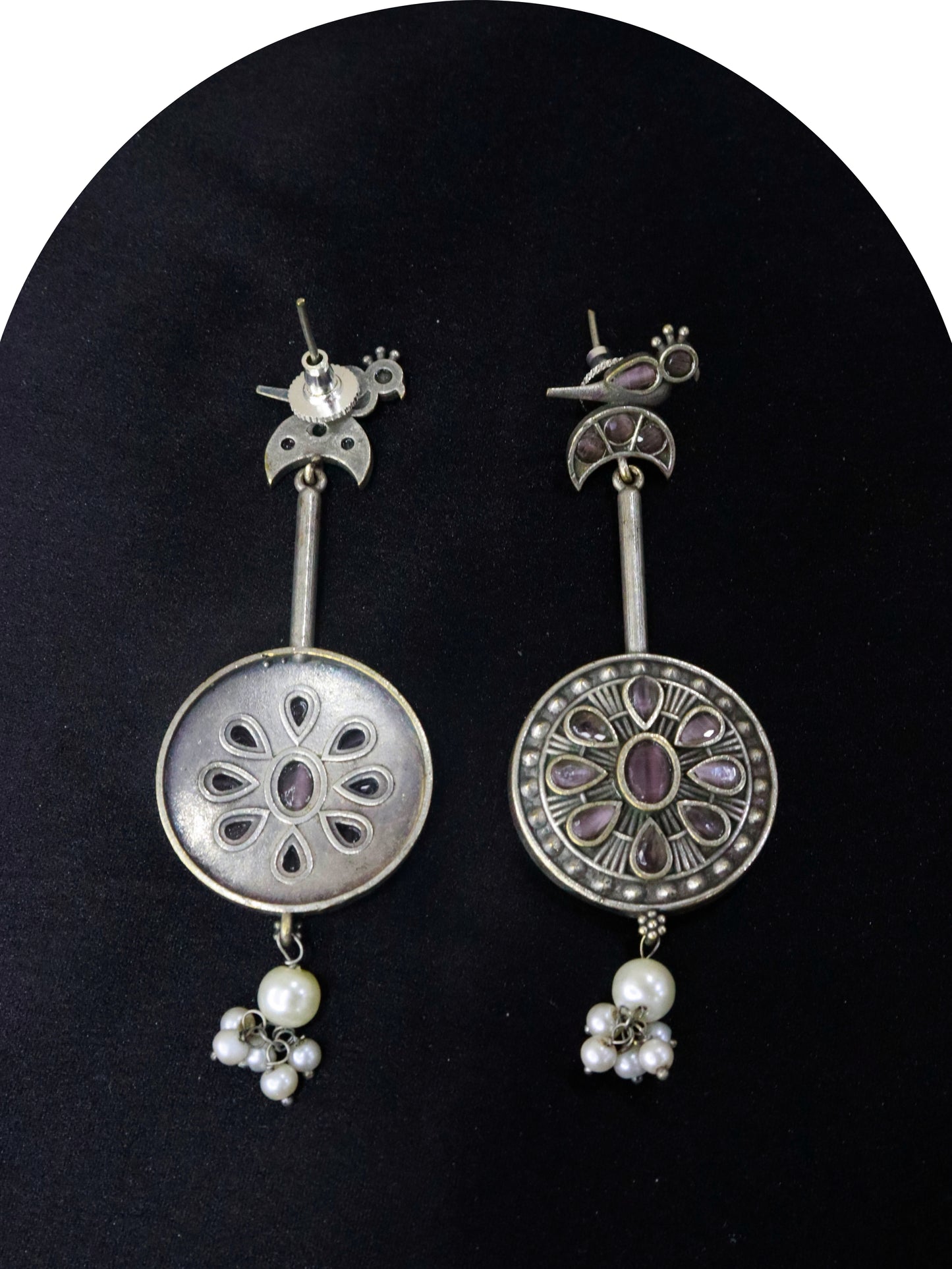 Durrah German Silver Earrings