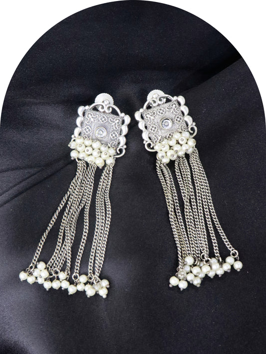 Emira German Silver Earrings