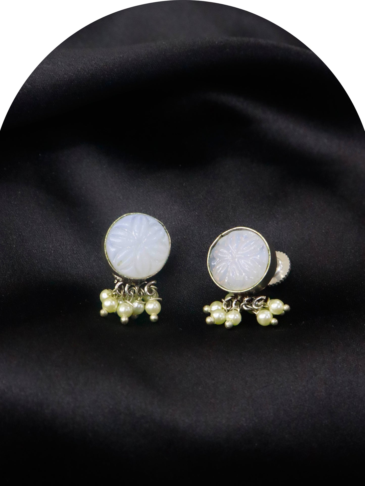 Marjan German Silver Earrings